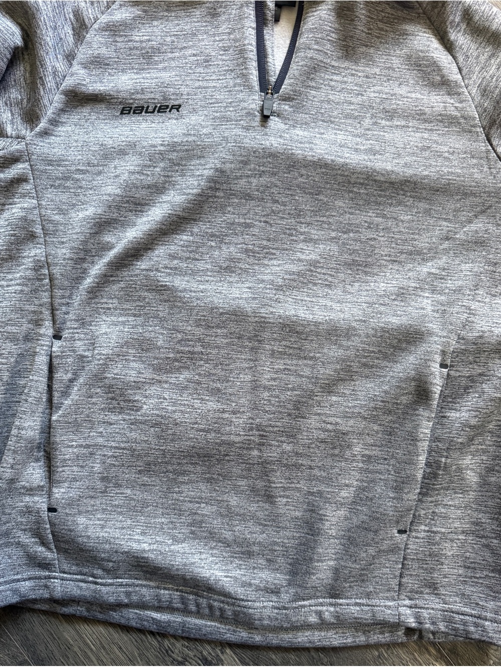 Bauer boys Heather Gray Half-Zip Athletic Pullover - Picture 3 of 4